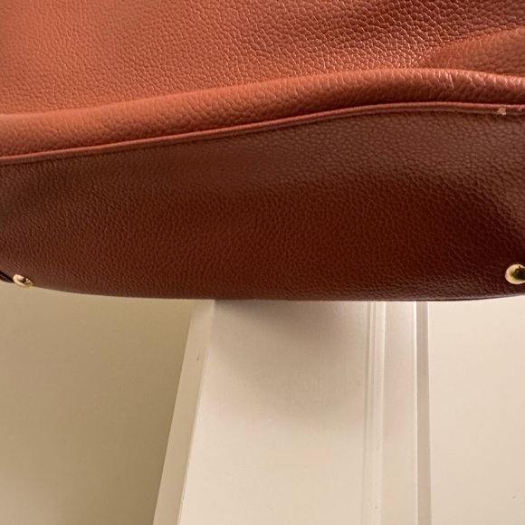 Steve Madden Chestnut Satchel with Gold Details - Picture 6 of 10